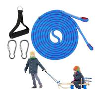 Corda Da Tirare per Slitta - Guinzaglio Da Neve Da 4 M con Maniglia In Spugna E 2 Moschettoni - Accessorio Robusto per Bambini, Tricicli E Divertimento Invernale