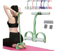 Corda di tensione multifunzione, 6 tubi - Corda di resistenza per esercizi con trazione a pedale, fasce di resistenza per il Fitness con maniglia per addome, Vita, braccia e gambe (A-6Tube)