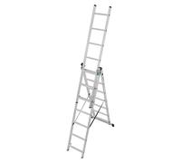 Corda Escalera multiusos (Altura de trabajo: 5,1 m, Número de peldaños: 21 ud., Carga soportada: 150 kg, Aluminio)