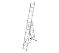 Corda Escalera multiusos (Altura de trabajo: 6,2 m, Número de peldaños: 27 ud., Carga soportada: 150 kg, Aluminio)