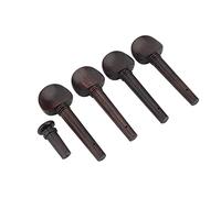 Cordal de ébano para Violín, 1 Juego de Piezas de Violín de Madera de ébano, 4 y 4 Accesorios, Clavijas para Mentonera, Afinadores de Cordal