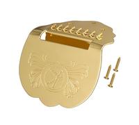Cordal de mandolina en forma de abanico estilo K con cubierta decorativa, pin de extremo de metal y cordal para un fácil cambio de cuerda, pieza de repuesto de mandolina con todos los tornillos