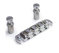 Cordal de puente combinado for bajo de 4 cuerdas, 87,2 x 20 mm, espacio entre cuerdas de 15 mm, piezas de bajo cromadas