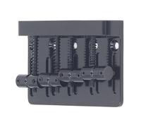 Cordal de Puente para bajo Eléctrico de 4 Cuerdas, Carga Superior de Estilo Retro o Cuerpo Pasante de Cuerda, Fácil Instalación, para bajo P, bajo Estilo J (BLACK)