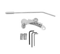 Cordal de puente vibrato para guitarra eléctrica, cordal de trémolo de aleación de zinc para guitarra SG, diseño de barra de parada con sostenido y resonancia mejorados, incluye (Plata)