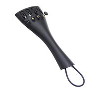 Cordal de violín, afinadores finos incluidos, construcción de aleación de aluminio, acabado negro mate, diseño ligero y resistente, tamaño estándar, material de aleación de aluminio, 4.3 x 1.5 x 0.6