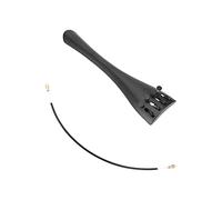Cordal universal para violonchelo de 3/4 y 4/4 con cuerda de cola, placa de tracción de aleación de aluminio de 2 piezas, ajustable
