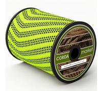 CORDAMARKET 8mm Cuerda Driza Poliéster Tenacidad 8 mm × 50 m Verde Flúor - Alta Visibilidad y Resistencia para Náutica, Decoración y Camping Exterior, Adultos Unisex, 50mts