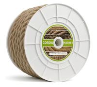 CORDAMARKET Cuerda Cáñamo Natural, Cuerda de Lino Decorativa Gruesa, Fuerte y Rústica para Escenografía Toldos Jardinería o Mudanza, Marrón, 30 mm × 15 m