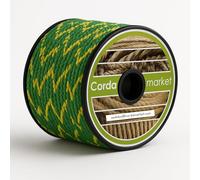 CORDAMARKET Cuerda Driza Poliéster Alta Tenacidad Adulto Unisex Amarillo/Verde 8mm x 15m