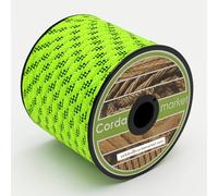 CORDAMARKET Cuerda Driza Poliéster Alta Tenacidad, Cuerda Náutica de Alta Resistencia para Náutica Camping y Decoración, Verde Flúor, 10 mm × 25 m