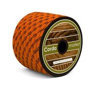 CORDAMARKET Cuerda Driza Poliéster Alta Tenacidad, Cuerda Náutica de Alta Resistencia para Náutica Camping y Decoración, Naranja Flúor, 10 mm × 25 m