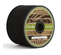 CORDAMARKET Cuerda Ignífuga, Cuerda Técnica Retardante al Fuego para Uso Industrial Emergencias y Actividades Técnicas, Negra, 9 mm × 25 m