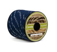 CORDAMARKET Cuerda Skota, Cuerda de Alta Resistencia para Náutica Escalada y Actividades al Aire Libre, Blanca/Azul, 8 mm × 15 m