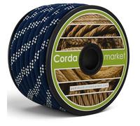 CORDAMARKET Cuerda Skota, Cuerda de Alta Resistencia para Náutica Escalada y Actividades al Aire Libre, Blanca/Azul, 10 mm × 25 m