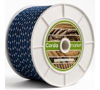 CORDAMARKET Cuerda Skota, Cuerda de Alta Resistencia para Náutica Escalada y Actividades al Aire Libre, Blanca/Azul, 6 mm × 200 m