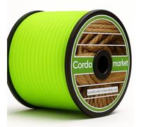 CORDAMARKET Goma Elástica Cordón Elástico Resistente para Toldos Náutica Camping y Exteriores Adultos Unisex Verde Flúor 8 mm × 50 m