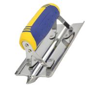 Cordeador de concreto de acero inoxidable: herramienta de acabado de concreto duradera Mango ergonómico, borde curvo que forma a la llana | Bordes redondeados lisos en empuñadura firme, para aceras, p