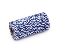 Cordel de algodón, Cordón de algodón de 2 mm, 100 m, multicolor, for manualidades, envoltura de regalos, decoración de bodas(Blue101)