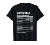 Cordelia Datos de Nutrición Nombre Gracioso Camiseta gráfica económica
