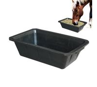 Cordeo De Caballos - 10L Water | De Agua Animal | Bandeja De Alimentación De Goma | Cubo De Alimentación De Animales Con Base No Deslizante | Alimentador De Ganado Para La Granja De Aves