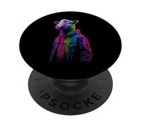 Cordero Colorido Amante de los Animales diseño diseño de Granja PopSockets PopGrip Adhesivo