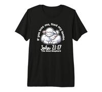 Cordero de Dios si me amas alimenta a mis ovejas versículo de la Biblia Camiseta Premium