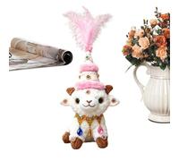 Cordero de peluche | con collar y sombrero muñeco de animal lindo de 34,8 centímetros | Oveja de | para Cumpleaños Infantil, Salón, Dormitorio, Sofá, Estante, Mesita de Noche, Escritorio, Decoración