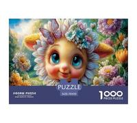 Cordero Elfo Puzzle De 1000 Piezas Rompecabezas para Adultos Rompecabezas 1000 Piezas para Adultos Campo de Girasoles para Amantes Amigos Rompecabezas Imposable 70x50cm/1000pcs