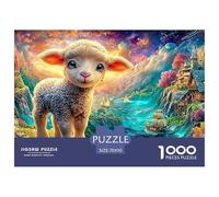 Cordero en un Paisaje Vibrante, de Cuento de Hadas Puzzle De 1000 Piezas Oveja sueño Diversión De Ingenio para Adultos Y Niños 70x50cm/1000pcs