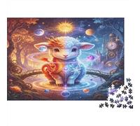 Cordero Fantasía Puzzle de 1000 Piezas Papel Puzzle para Adultos Cielo Estrellado Mágico Relajante Decoración Hogar 70x50cm/1000pcs