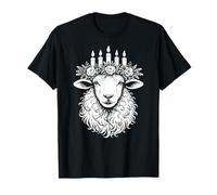 Cordero Imbolc con Vela Corona símbolo del Festival de luz Camiseta