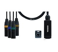 CORDIAL - adaptador DMX - RJ45 4 XLR Male 5 puntos 70 cm