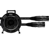 CORDIAL Bobina de Cable de Red Cat5E Negro 50m con Conectores RJ45 + Neutrik Ethercon, Cubierta PUR - Ref. 15565