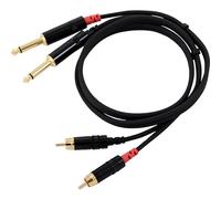 CORDIAL Cable audio doble jack mono - RCA 90 cm Cable AUDIO Essentials Jack