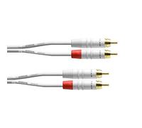CORDIAL Cable audio doble RCA 3 m blanco Cable AUDIO Essentials RCA