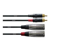 CORDIAL Cable audio doble XLR Male/Rca 1,5 m Cable AUDIO Essentials RCA