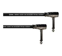 CORDIAL - Cable de conexión para guitarra de 15 cm con conectores Rean angulares pancake - ECL ECOCORD-0.15RR-PCAKE
