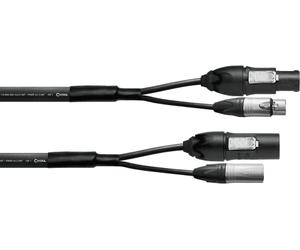 CORDIAL - Cable ibrido XLR 5 puntos + PowerCon 2,5 mm² True1 - 1.5m