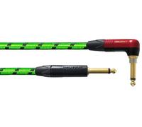 CORDIAL CABLES Cable de guitarra 6m verde silencioso acodado reactivo UV