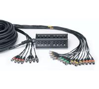 Cordial Caja de Escenario 16 Entradas XLR 8 Salidas Cable 30M