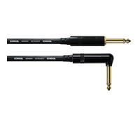 CORDIAL - CCI9PR - Cable de guitarra jack recto/acodado 9 m, conectores REAN 6,35 mm, chapado en oro, Essentials