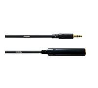 Cordial CFM 0.15 WK - Cable de audio equilibrado (conector 3.5 mm estéreo dorado a conector hembra 6.3 mm estéreo dorado, longitud de 0.15 m)