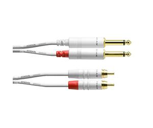 Cordial CFU 1,5 PC-SNOW - Cable RCA (1.5 m), color blanco