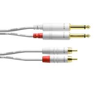 Cordial CFU 3 PC-SNOW - Cable RCA (3 m), color blanco