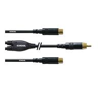 Cordial CFY 0,3 CEE - Cable adaptador en Y (2 conectores hembra RCA dorados, longitud de 0,3 m)
