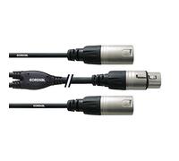 Cordial CFY 0.3 FMM adaptador de cable 2x XLR XLR Negro - Adaptador para cable (2x XLR, XLR, Male connector / Female connector, 0,3 m, Negro)