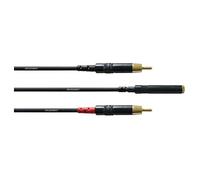 CORDIAL - CFY 0.3 YCC - Adapter Cable Stereo Jack 3,5 mm Female to 2x RCA Cinch Male - 0,30 m