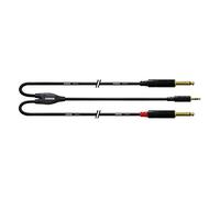Cordial CFY 3 WPP-LONG - Cable adaptador en Y (clavija estéreo dorada de 3,5 mm a 2 clavijas doradas 6,3 mm, 3 m)