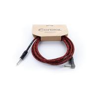 CORDIAL - ECL EI3PR-TWEED-RD - Cable Guitarra jack recto/angular 3 m tweed rojo
